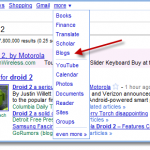 Choose "Blogs" from Google