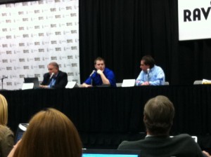 Speakers on Twitter at PubCon (L to R) Warren Whitlock, Dan Zarrella, Chris Winfield