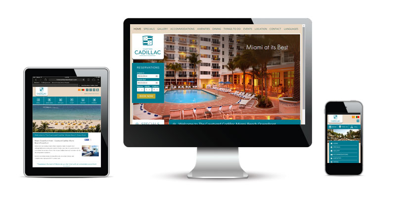 Courtyard Cadillac Miami Beach Responsive Website Design