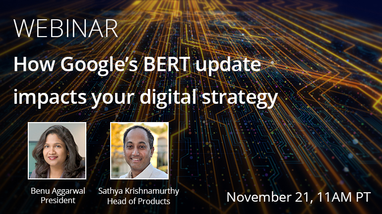 Webinar Nov. 21 - How Google’s BERT update impacts your digital strategy
