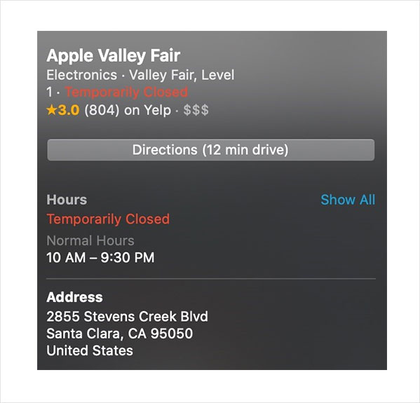 apple maps temporary closures - milestoneinternet.com, Milestone Inc.