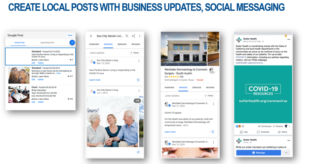 Create local post with business updates and social messaging - milestoneinternet.com, Milestone Inc.