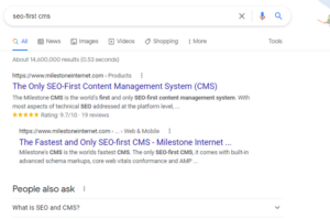 Stars show in SERP from G2 badge