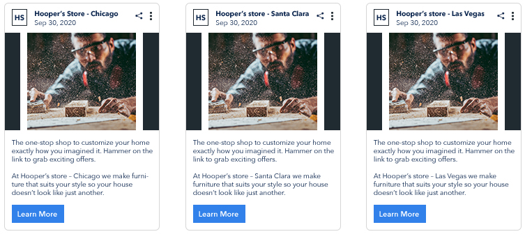 Hooper’s store multi-location Google Posts - milestoneinternet.com, Milestone Inc.