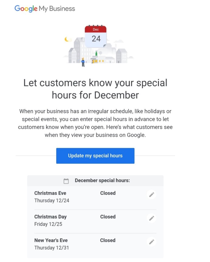 Special Hours December - milestoneinternet.com, Milestone Inc.