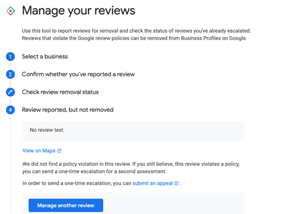 Manage your reviews