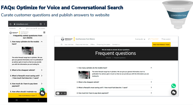 FAQs: Optimize for voice & Conversational Search