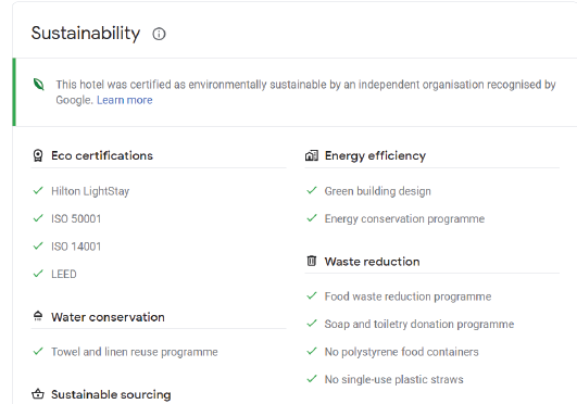 The eco-friendly badge appears next to the search result