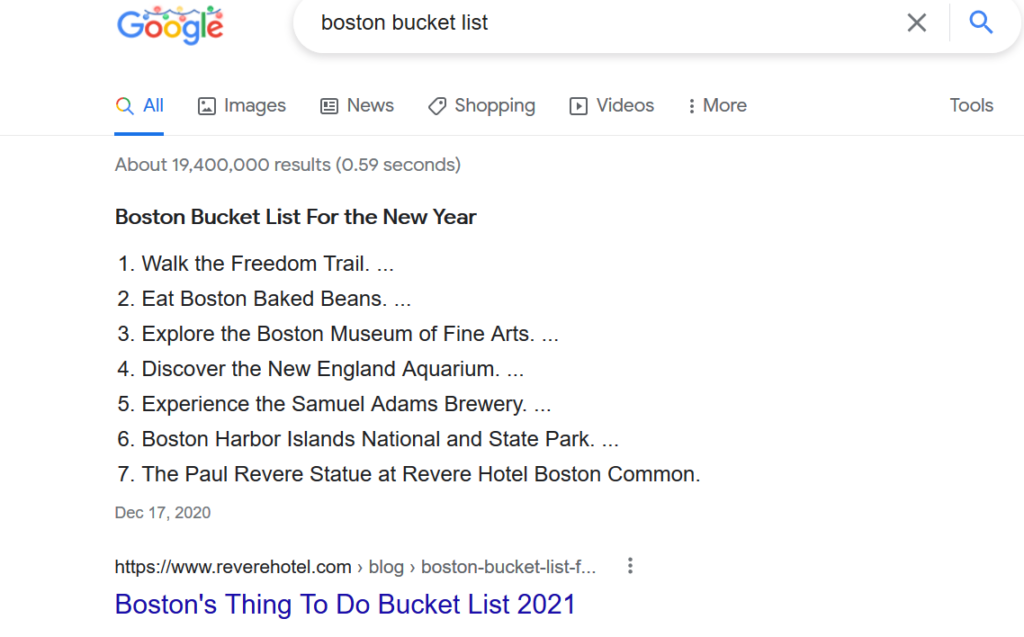 Boston bucket list
