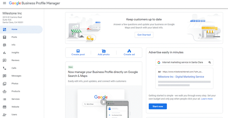 Google My Business Manager